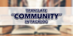 Community In Tagalog