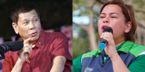 President Rodrigo Duterte and Davao City Mayor Sara Duterte
