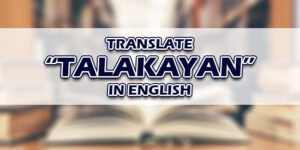 Talakayan In English