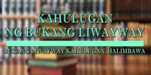 BUKANG-LIWAYWAY-KAHULUGAN