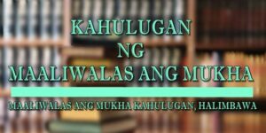 MAALIWALAS ANG MUKHA KAHULUGAN 2