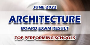 Architecture Board Exam ALE Result June 2022 TOP PERFORMING SCHOOLS