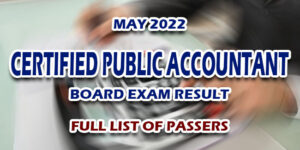 CPA Board Exam Result May 2022 FULL LIST