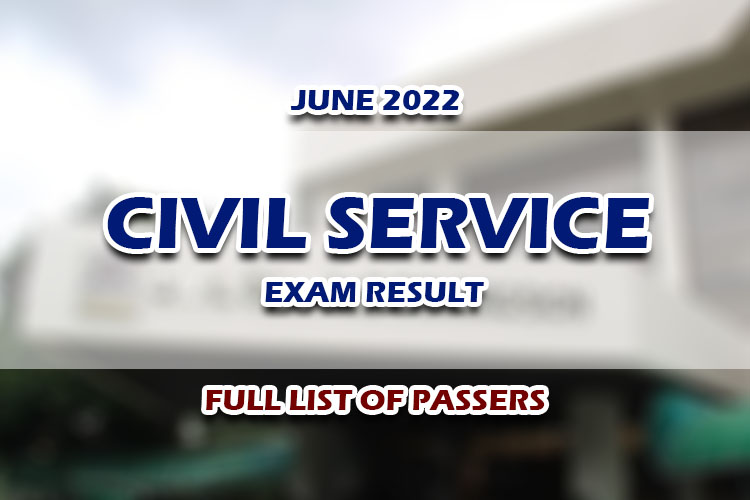 Civil Service Exam Result June 2022 FULL LIST