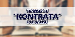 Kontrata In English