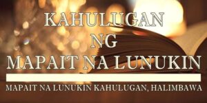 MAPAIT NA LUNUKIN KAHULUGAN 2