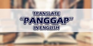 Panggap In English