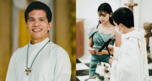 Fr. Roura and Maine Mendoza