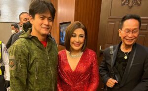 Salvador Panelo with Robin and Sharon