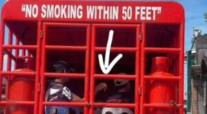 smoking beside lpg