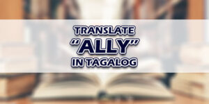 Ally In Tagalog