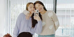 Dimples Romana and daughter