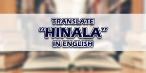 Hinala In English