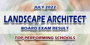 Landscape Architect Board Exam Result July 2022 TOP PERFORMING SCHOOLS