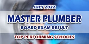 Master Plumber Board Exam Result July 2022 TOP PERFORMING SCHOOLS