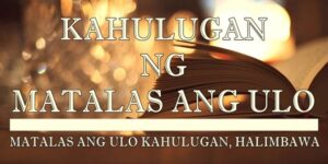 Matalas ang Ulo Kahulugan 1