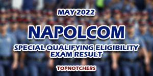 NAPOLCOM Special Qualifying Eligibility Exam Result May 2022 TOPNOTCHERS