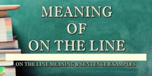 On the line meaning 1