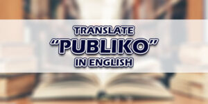 Publiko In English
