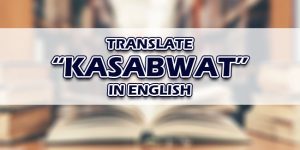 Kasabwat In English