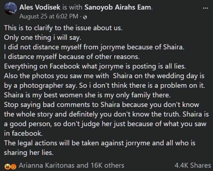 GIRL BESTFRIEND FEELING ASAWA Ales Vodisek Breaks Silence Amid Issue