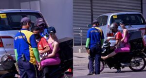 delivery rider with mannequin