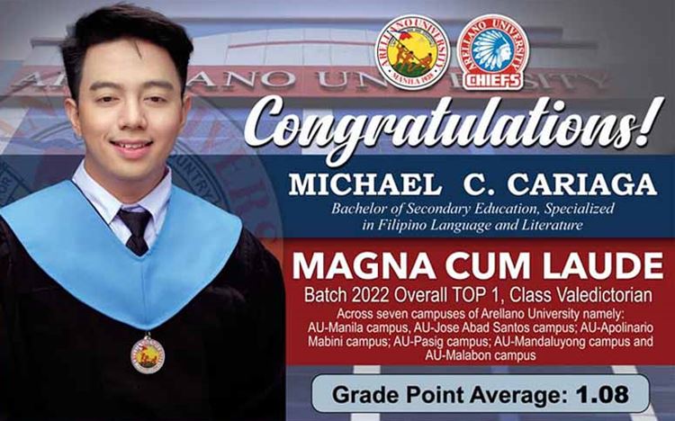 Son of Jueteng Kobrador Graduates Magna Cum Laude from Arellano University