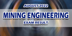 Mining Engineering Board Exam Result August 2022
