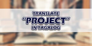 Project In Tagalog