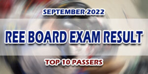 REE Board Exam Result September 2022 TOP 10 PASSERS