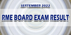 RME Board Exam Result September 2022 JUST RELEASED