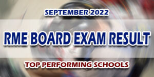 RME Board Exam Result September 2022 TOP PERFORMING SCHOOLS