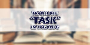 Task In Tagalog