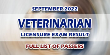 Veterinarian Licensure Exam Result September 2022 FULL LIST
