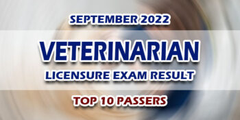 Veterinarian Licensure Exam Result September 2022 TOP 10 PASSERS