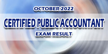 Certified Public Accountant Exam Result October 2022 RELEASE DATE