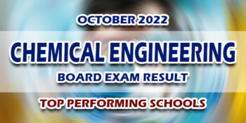 Chemical Engineering Board Exam Result October 2022 TOP PERFORMING SCHOOLS