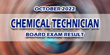 Chemical Technician Board Exam Result October 2022 JUST RELEASED