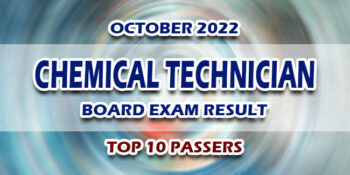 Chemical Technician Board Exam Result October 2022 TOP 10 PASSERS