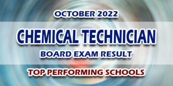 Chemical Technician Board Exam Result October 2022 TOP PERFORMING SCHOOLS