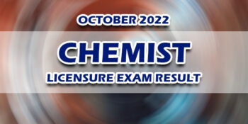 Chemist Licensure Exam Result October 2022 JUST RELEASED