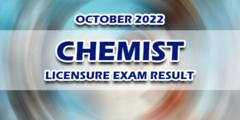 Chemist Licensure Exam Result October 2022 RELEASE DATE