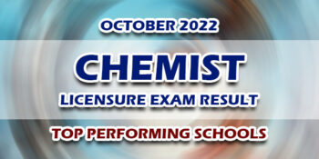 Chemist Licensure Exam Result October 2022 TOP PERFORMING SCHOOLS