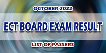 ECT Board Exam Result October 2022 LIST OF PASSERS
