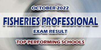 Fisheries Professional Exam Result October 2022 TOP PERFORMING SCHOOLS