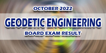 Geodetic Engineering Board Exam Result October 2022 RELEASE DATE