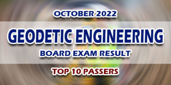 Geodetic Engineering Board Exam Result October 2022 TOP 10 PASSERS