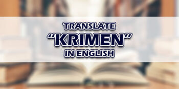Krimen In English