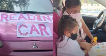 car turned mini library