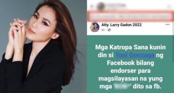 Toni Gonzaga and Larry Gadon